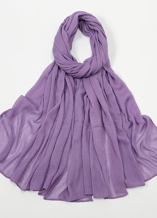 Curling Rayon Wrinkle Scarf Women's Simple Toe Cap