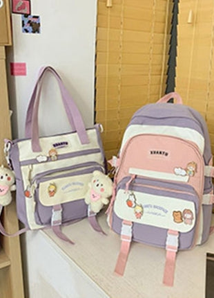 Korean Style Fashion All-match Large Capacity Backpack Set