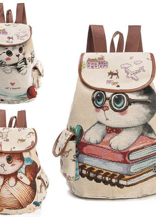 LOVELY CAT DRAWSTRING BACKPACK