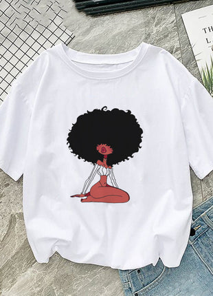 African girl short sleeve T-shirt