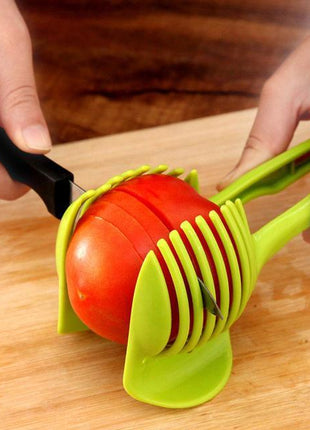 Fruit & Veggie Slicer Holder | Safe & Easy Food Grip Tool