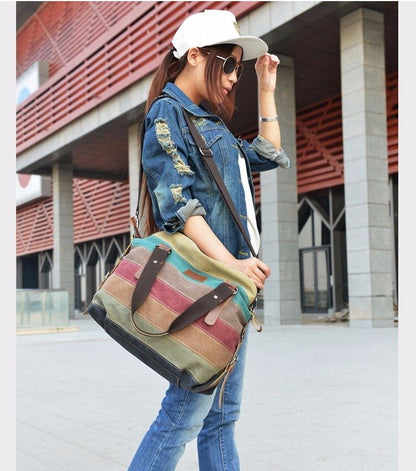 KVKY Canvas Classic Patchwork Handbags