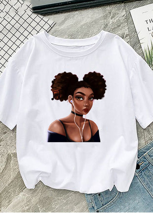 African girl short sleeve T-shirt