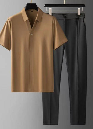 Ultra-thin Silky Ice Seamless Short Sleeve Set