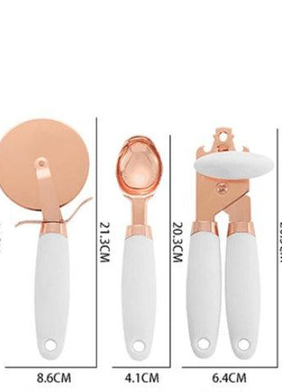 Copper Plated Set of 7 Kitchen Utensils