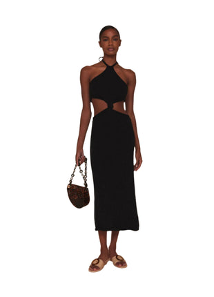 Knitted Halter Neck Strapless Dress