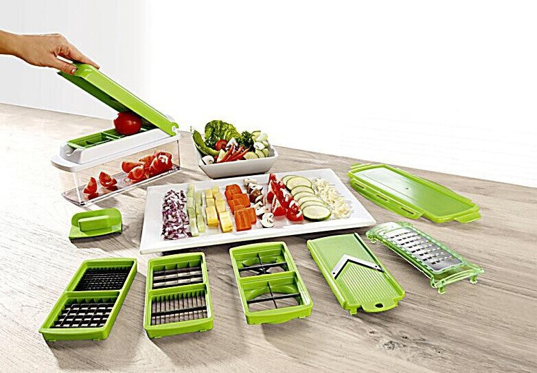 Set of 12 PCS Multifunctional Chopper, Grater, Slicer & Dicer Cutter