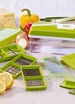 Set of 12 PCS Multifunctional Chopper, Grater, Slicer & Dicer Cutter