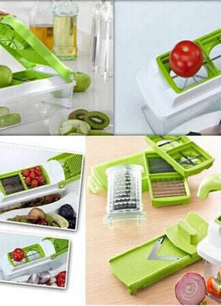 Set of 12 PCS Multifunctional Chopper, Grater, Slicer & Dicer Cutter