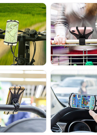 Bicycle Scooter Mobile Silicone Holder 180 Rotating