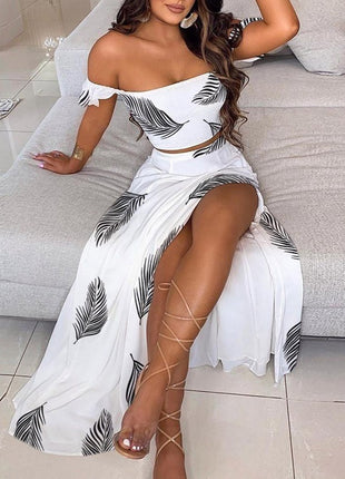 Slim French Bohemian Mid-Length Tube Top Dress