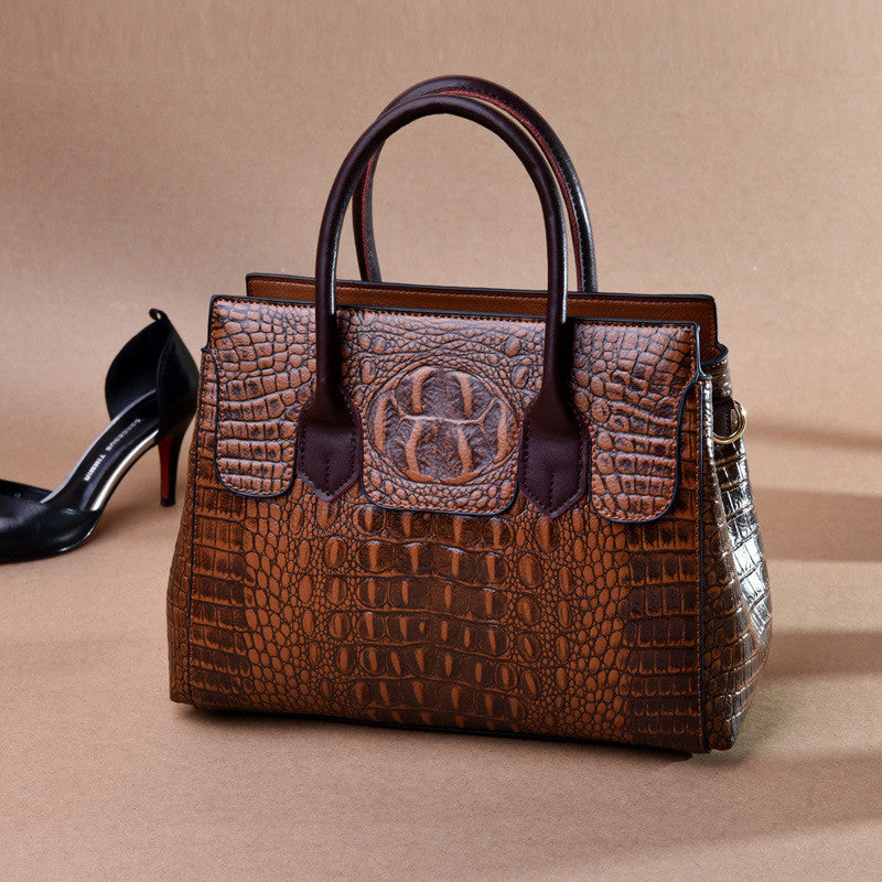 Crocodile Pattern Tote Shoulder Handbags