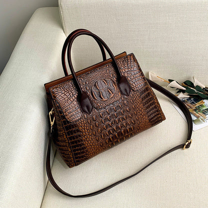 Crocodile Pattern Tote Shoulder Handbags