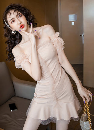 One-Shoulder Fishtail Dress