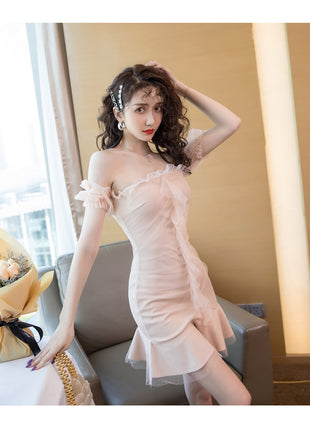 One-Shoulder Fishtail Dress