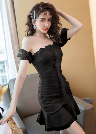 One-Shoulder Fishtail Dress