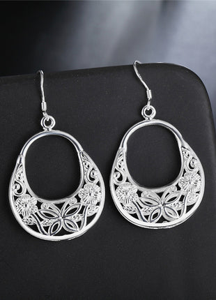 925 Silver Oval Earrings