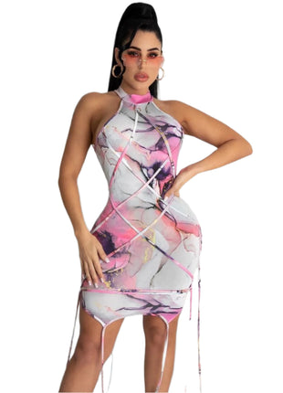 Casual Personality Rope Decoration Dress