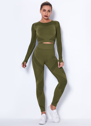 Seamless Knitted Absorbent Yoga Suit