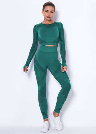 Seamless Knitted Absorbent Yoga Suit