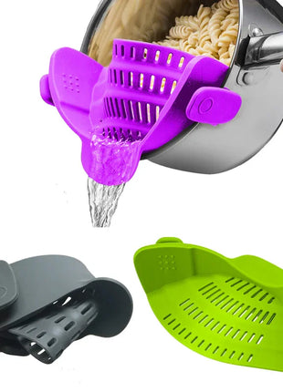 Clip-On Silicone Strainer Funnel