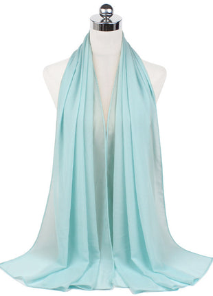 70x180 cm Monochrome Pearl Chiffon Hijab Scarf