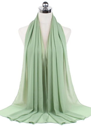 70x180 cm Monochrome Pearl Chiffon Hijab Scarf