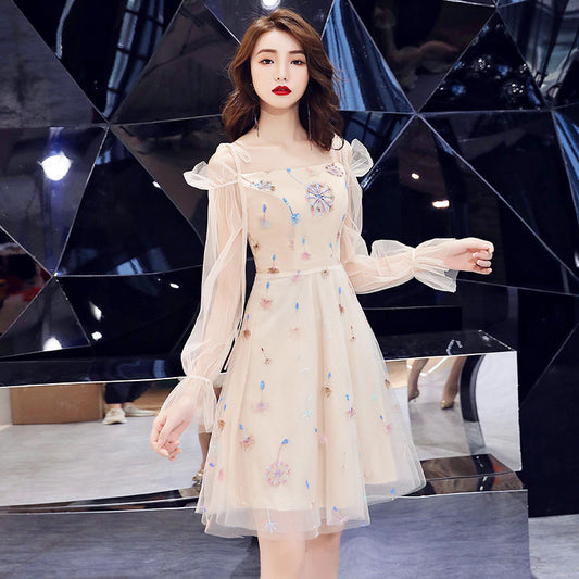 Banquet Evening Short Suspender Chair Dress