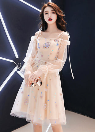 Banquet Evening Short Suspender Chair Dress