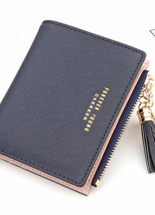 Cross Pattern Tassel Coin Purse