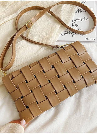 Luxury Weave PU Leather Shoulder Handbags