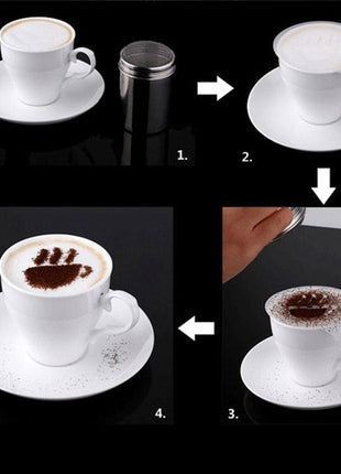 16 Pcs Plastic Garland Mold Fancy Coffee Model Thicken Coffee Milk Foam Spray Pattern Template