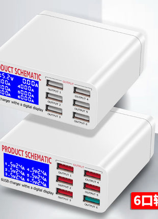 Multi-Port Mobile Phone Charger Lcd Display