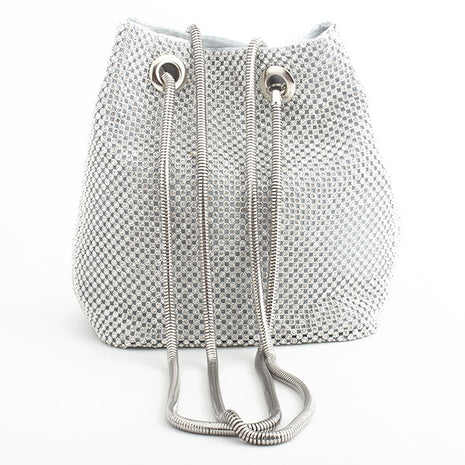 Crystal Diamond Clutch String Satin Crossbody Bag