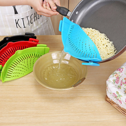 Silicone Clip-on Strainer & Washer Fits All Pot Size