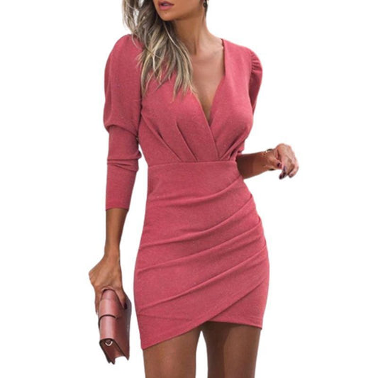 Thin Women Hedging Long Sleeve Dress
