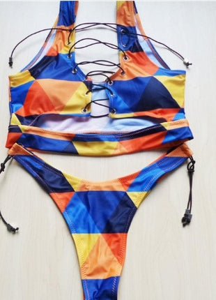 Lace Up Thong bikini set two pieces Bikini