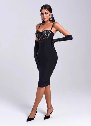 Embroidery Suspender Dress