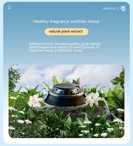 Solar Powered Car Air Freshener & Cleaner Perfume Fragrance Diffuser