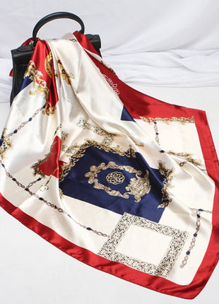 Digital Printed Square Silk Scarf