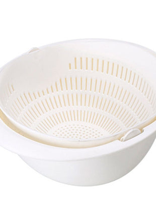Portable double-layer cleaning & drain basket
