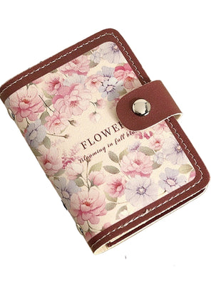 Flower Print Large Capacity Card Holder