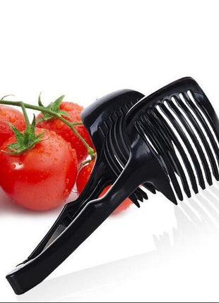 Fruit & Veggie Slicer Holder | Safe & Easy Food Grip Tool