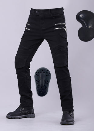 Motorcycle Riding Jeans + Pair of Protective Gear