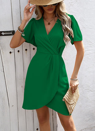Elegant One-step Skirt Short Sleeve Dress