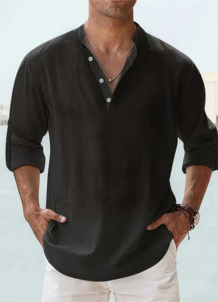 Long-sleeved Breathable Button-down Shirt