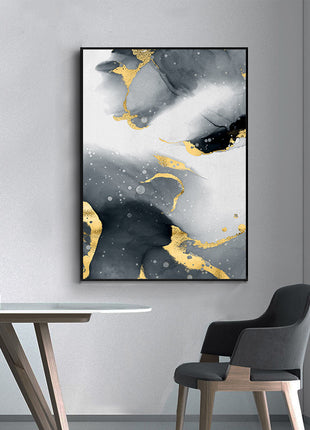 Black & Gold Marble - 60x80 cm