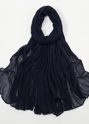 Curling Rayon Wrinkle Scarf Women's Simple Toe Cap