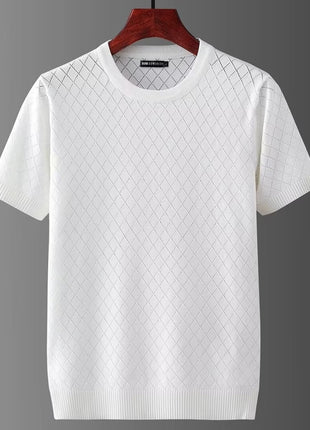 Thin Ice Silk Cut-out Top Short-sleeved T-shirt