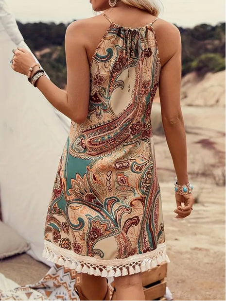 Elegant Paisley Dress